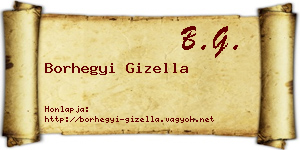 Borhegyi Gizella névjegykártya