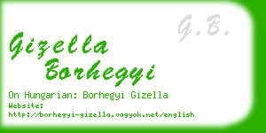 gizella borhegyi business card